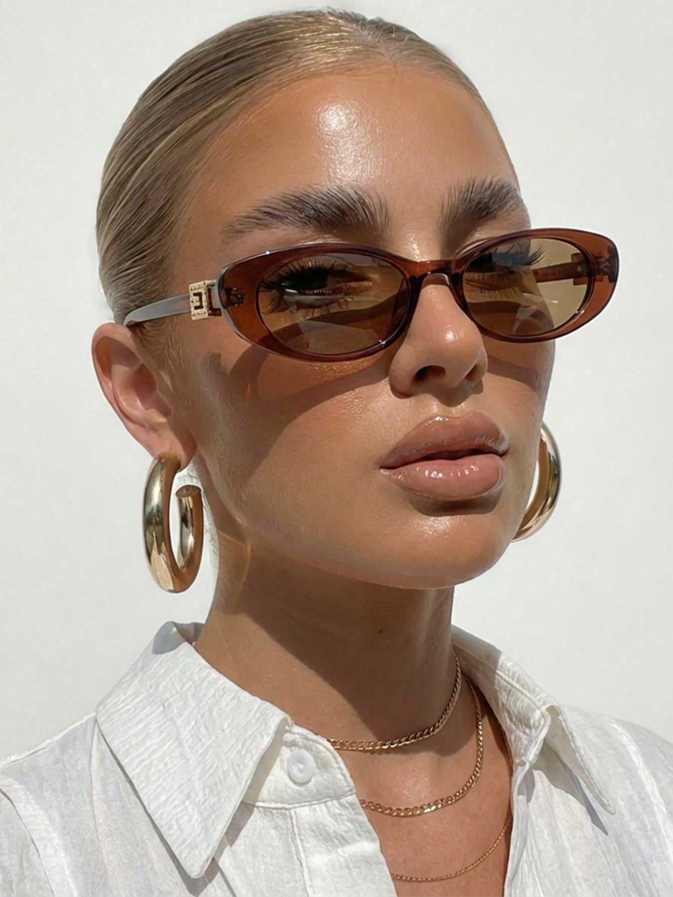 Street Fashion Essentials - 1 çift Kadın Plastik Çerçeveli Günlük