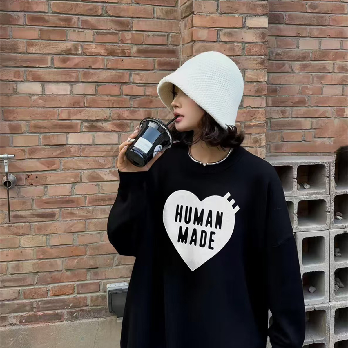 Street Fashion Logo - İnsan yapımı Aşk Mektubu Polar Kapüşonlu