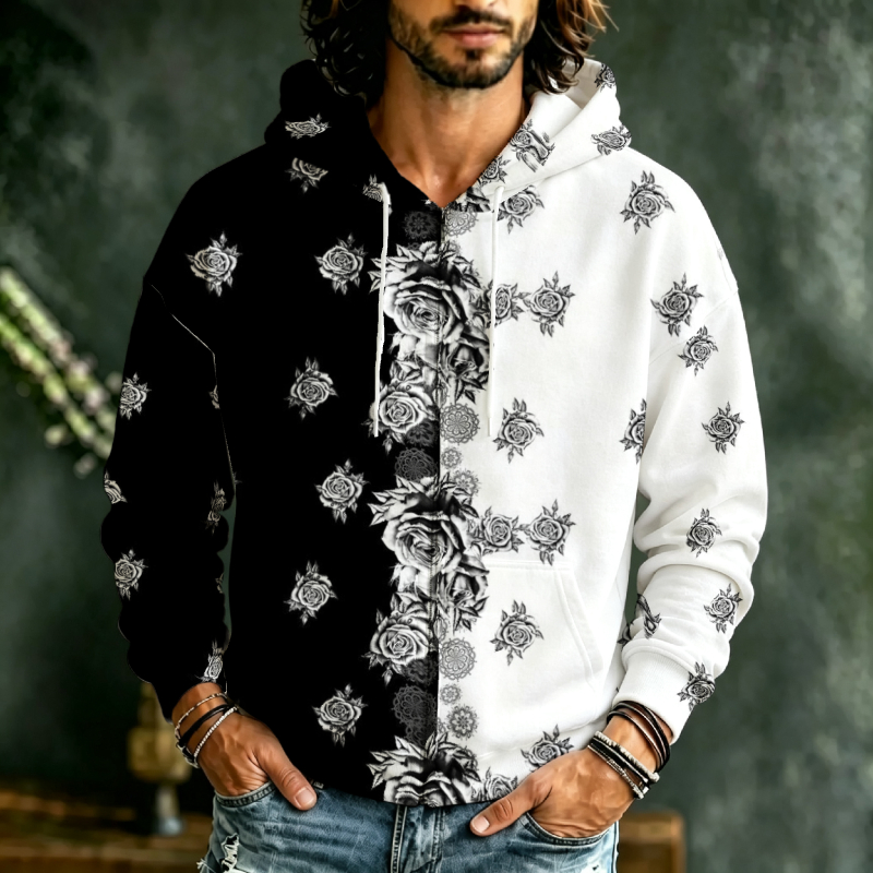 Street Fashion Definition - Erkekler İçin Fermuarlı Kapüşonlu Sweatshirt 3D