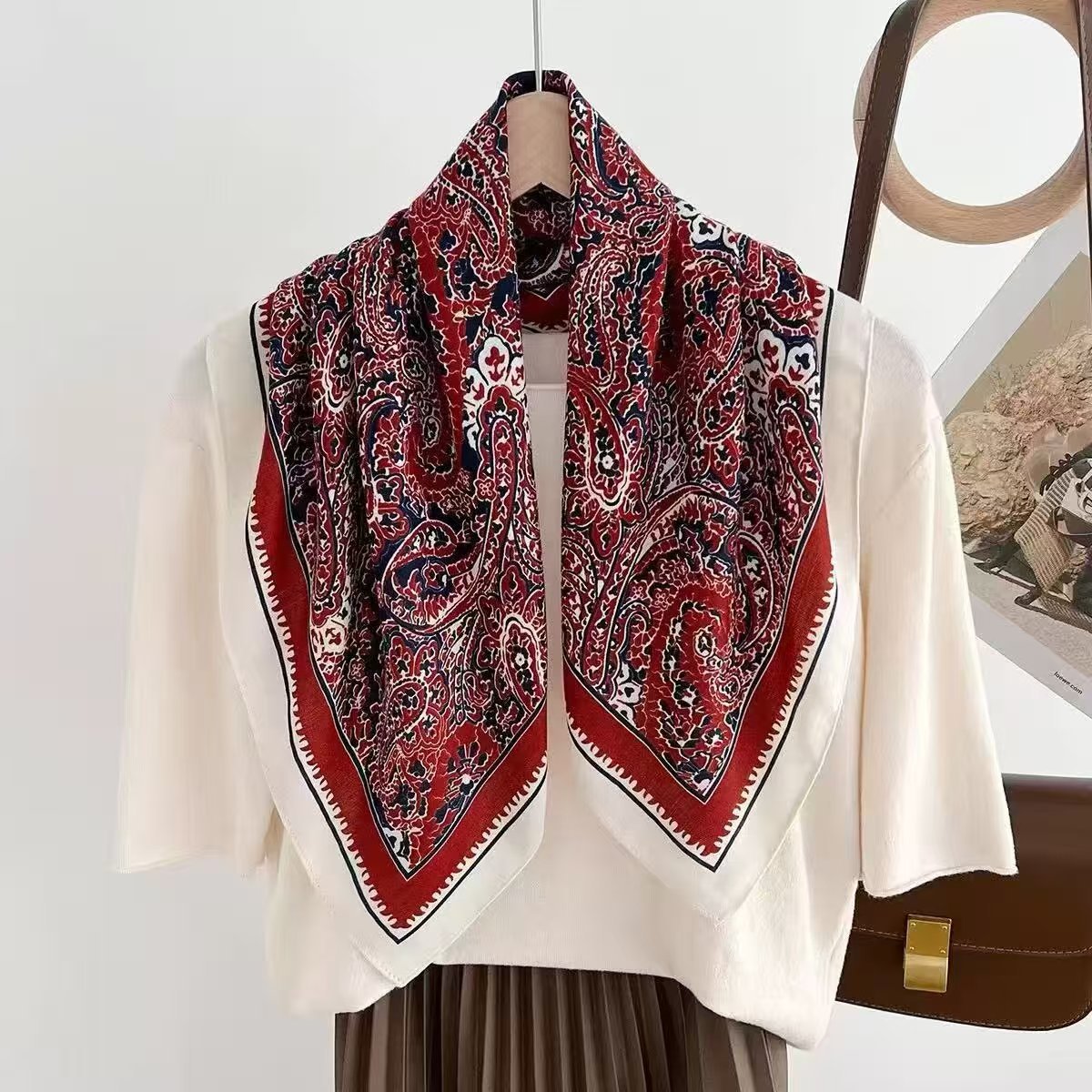 Vintage Kaju Çiçeği Desenli Ka - Bandana Multi Way incelemesi ve fiyatı