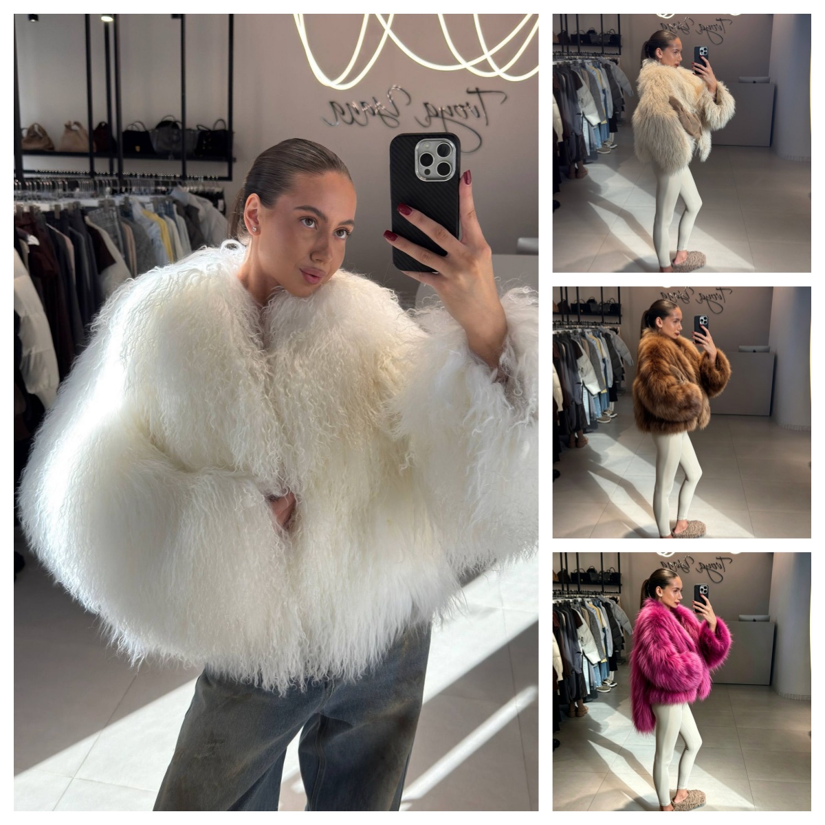 Kış Modası Kadın Suni Kürk Cek - Street Fashion Shanghai incelemesi ve fiyatı