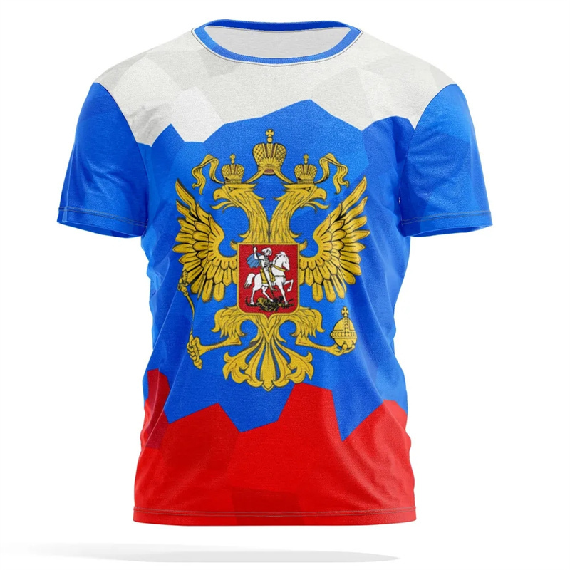 Rus Ulusal Amblemi Baskı T-shi - Street Fashion Essentials incelemesi ve fiyatı