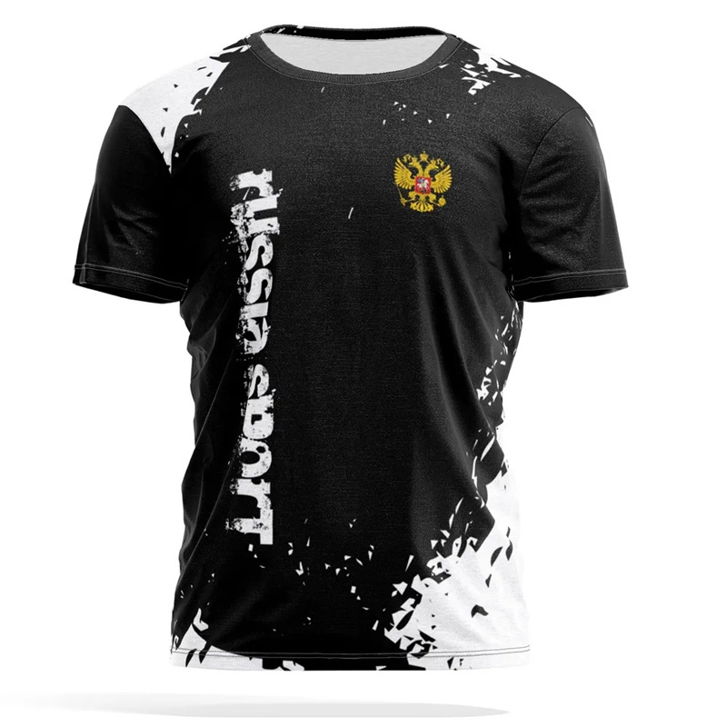 Rus Ulusal Amblemi Baskı T-shi - Street Fashion Essentials incelemesi ve fiyatı
